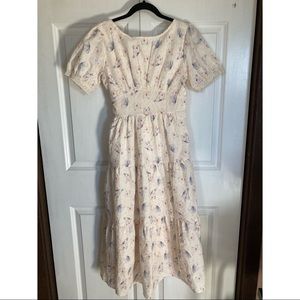 Retro Cottagecore Butterfly Midi Dress